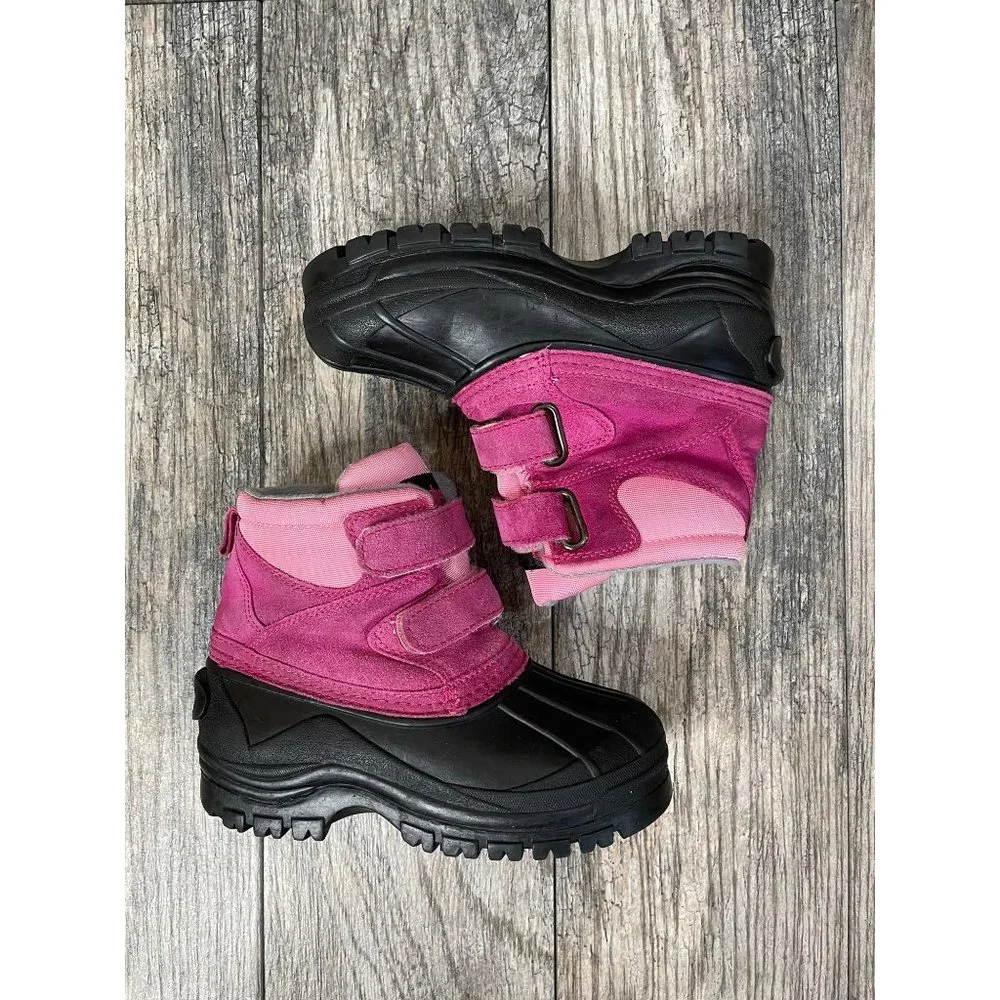 TOTES KENDRA PINK Girls High Top Leather Winter Boots size 12 MED